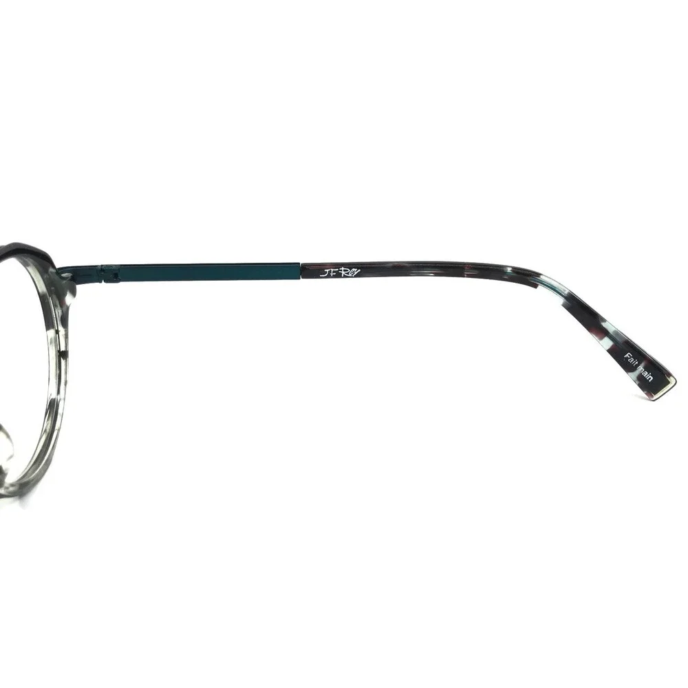 J. F. Rey Eyeglasses Frames JF2977 9022 Green Tortoise Round Full 50-22-148